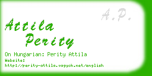 attila perity business card